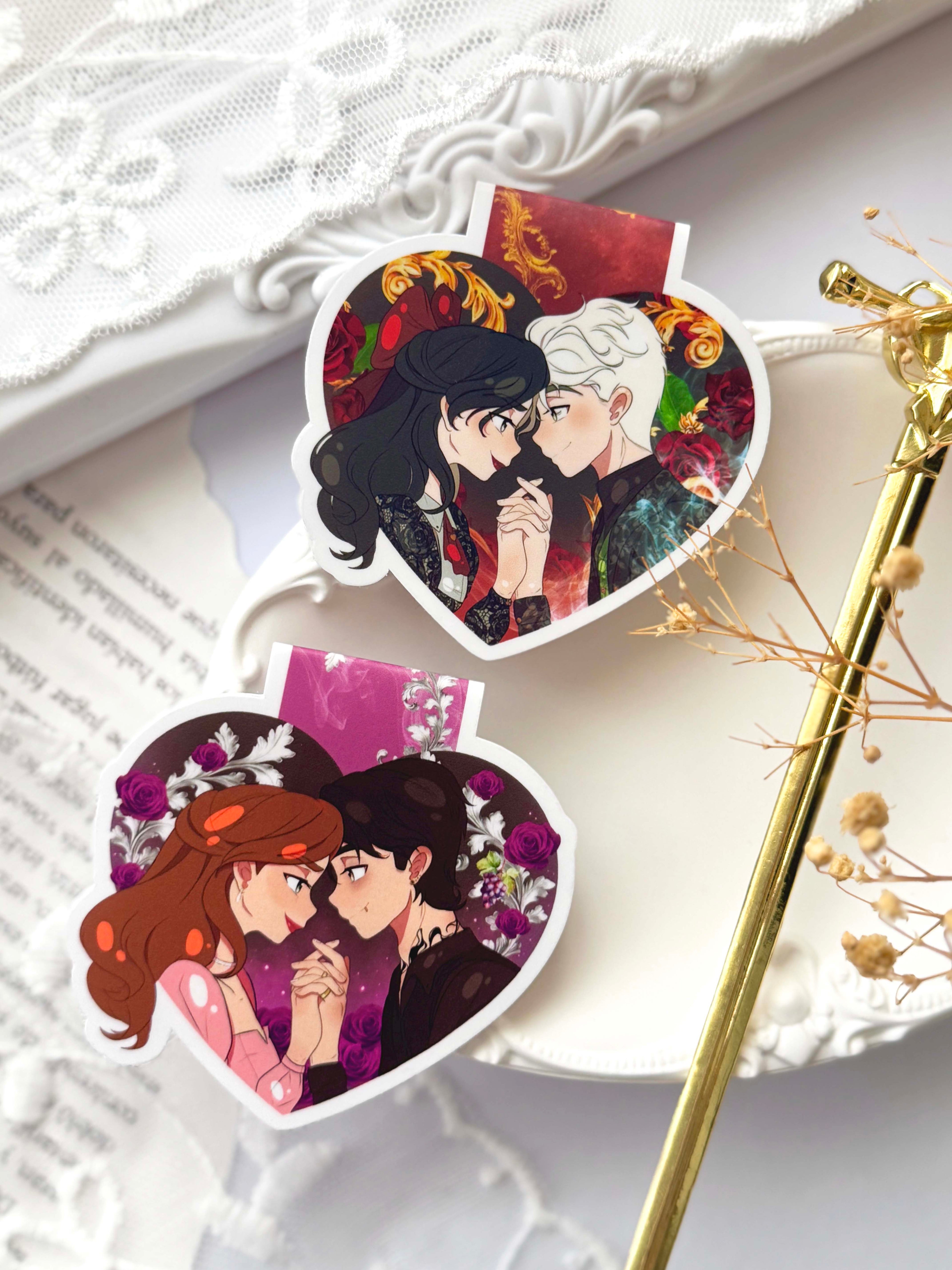 Phantasma y Enchantra,  Marcapáginas Literarios Edición Corazones.