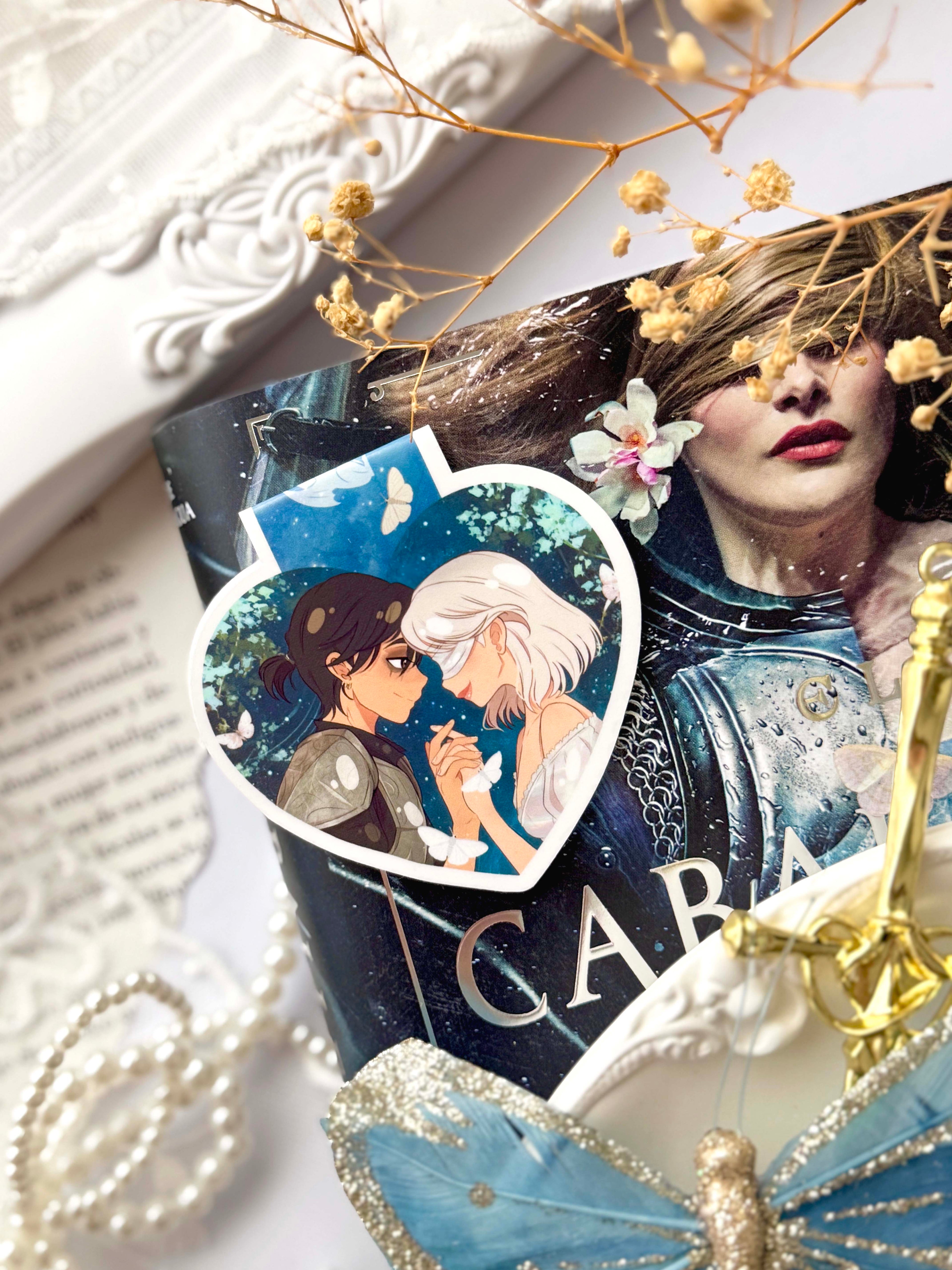 El caballero y la polilla, Marcapáginas Literarios Edición Corazones.